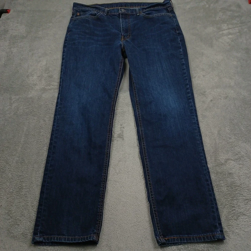 Levis 541 Jeans Mens 36x30 Blue Denim Distressed Athletic Tapered Preppy